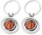 Nifocc Lot de 2 porte-clés de basket-ball 3D rotatifs en métal pour enfants, garçons, amateurs de sport, fête, Noël, Nouvel An, anniversaire, souvenir créatif, Argenté., M