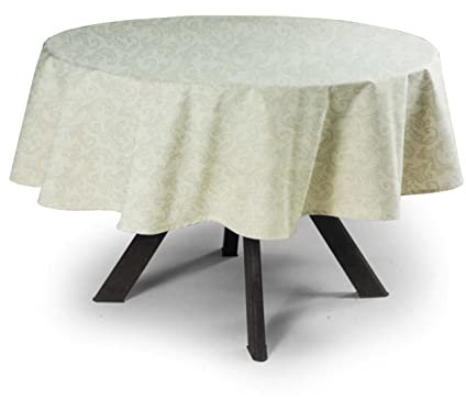 Tischdecke Flander, 100 % Baumwolle, rund, 180 x 180 cm, mit 8 Servietten