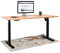 KRIEG HighDesk SMART Höhenverstellbarer Schreibtisch 160 x 80 cm I Schwarz + Buche - Elektrischer Sitz- & Stehtisch mit Tischplatte - Stehschreibtisch Elektrisch Höhenverstellbar