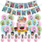 Geburtstag Dekorationen Set 32 pcs, Ballon Latex Ballon, Luftballons, Happy Birthday Banner, Kuchen Dekoration, Cupcake, Dekorationen für Kindergeburtstagsfeiern