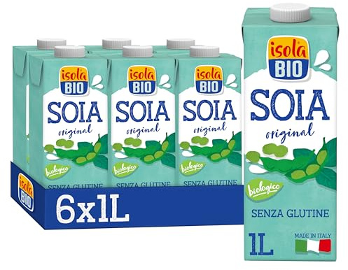 Isola Bio - Bebida Ecológica Vegetal de Soja - Pack de 6 X 1 L