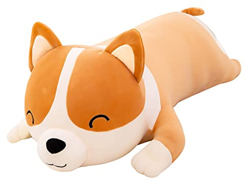 XZJMY 23.6inch Dog Plush Pillow,Plush Pillow Stuffed Animal,Corgi Pillow Plush Toy Doll,Comfort Cushion Gifts for Girls Boys