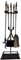 Bronze 78 cm/Kaminbesteck-Werkzeugset, Gusseisen, Strapazierfähiges 5-Teiliges Kaminbesteck-Set, Für Wohnzimmer/Draußen/Drinnen, Zange, Schaufel, Antike Bürste, Schürhakenständer
