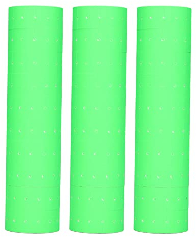 30 Rollen Preisauszeichner Etiketten, 15000 Selbstklebende Etiketten für Preisauszeichner, Passend für Mx-5500 Etikettiermaschine Preisschildaufkleber 21 x 12 mm(Grün)