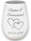 Photophore en Verre - Coeurs d'amour - personnalisé - Mariage - Cadeau – Blanc/Argent - Saint Valentin - l'amour de ma Vie - pour Femme et Homme