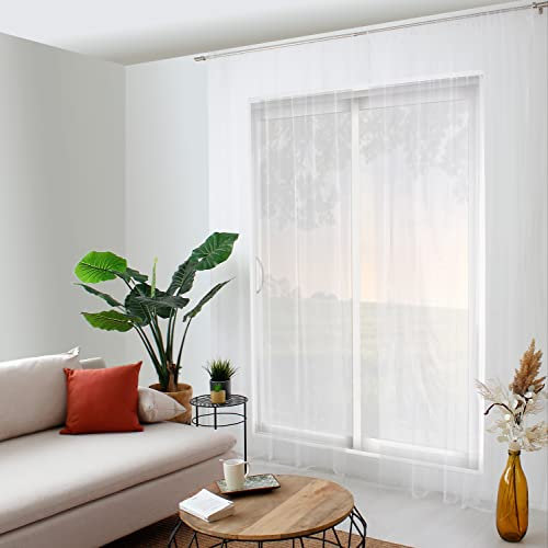 ED ENJOY HOME Tenda zanzariera, 140 x 240 cm, bianco, 100% poliestere, passapasta 8 cm, protezione dalle zanzare, collezione zanzara