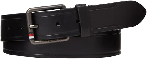 Tommy Hilfiger Herren Gürtel Casual 3.5 Ledergürtel, Schwarz (Black), 105