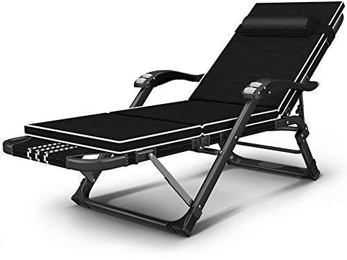 Patio-Lounge-Stühle Klappbarer Lounge-Stuhl, Sonnenliege Strand-Terrasse-Garten-Camping-Outdoor-Lounge-Stuhl mit Abnehmbarer Kopfstütze 220 kg Tragfähigkeit Langlebig (Size : Plus Crystal ma