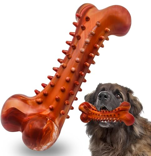 Autoau Hundespielzeug Unzerstörbares Kauspielzeug für Große Mittelgroße Hunde, Robuster Hunde Spielzeug für Aggressives Kauen, Interaktives Naturkautschuk Hundespielzeug für Langeweile