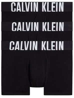Calvin Klein Trunk 3Pk Trunk, Herren, Schwarz (Black, Black, Black), Xs