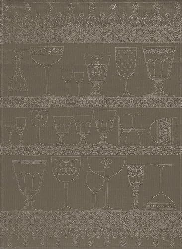 LE JACQUARD FRANÇAIS 18346 Gläsertuch Cristal Poivregris 60x80 cm Leinen