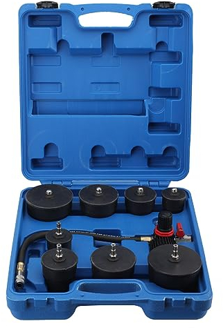 QAVODB 9-tlg Ladeluftkühler Turbolader Adapter Satz Abdrück Werkzeug Kompressionsprüfer Abdrücken Prüfer Kit für Ladeluftschläuche Kompressionsprüfer,Abgsaturbolader,Kompressorensysteme