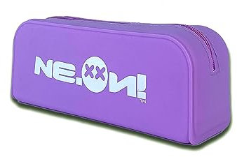 NE.ON MILANO Silikon Case - Praktisches Etui für Schule und Büro - Reise-Zubehörtasche - Kabeltasche und Ladegerät, Pastellflieder, Tasche