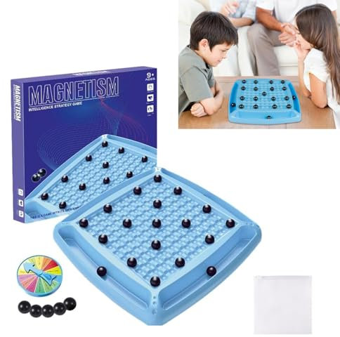 Magnetisches Schachspiel, Kampfschach Mit Magnetisch, Magnetisches Schachspiel Set, Magnetisches Stein-Brettspiel, Tragbares Spielbrett für Familientreffen und Camping