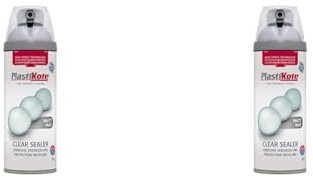 Plasti-kote 24002 400ml Premium Spray Paint Matt Clear Acrylic (Pack of 2)