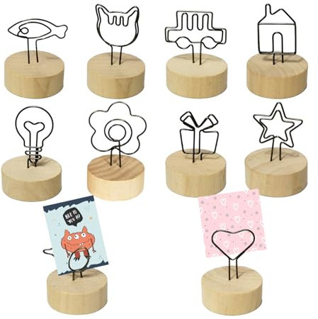 20 pz Segnaposto Legno, Supporto da Forma Tronco, Tavolo Memo Holder per Posizione da pranzo, numero di tavolo, foto, per Decorazione da Tavolo Matrimonio Compleanno Festa