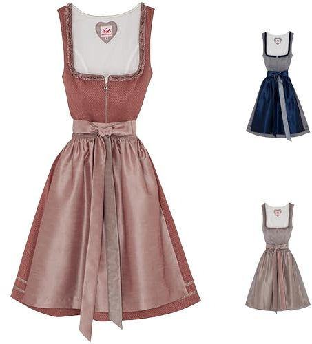 Spieth & Wensky - Damen Trachten Dirndl in großen Größen, Diva, Größe:38, Farbe:rosa (2120)