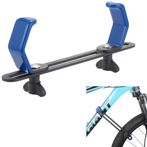 HOUSON Aluminum Alloy Bicycle Front Wheel Holder, Wheel Set Holder for Bike Rack Strap