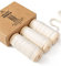 Vitalizart Elfenbein Samtband Set 0,95 cm x 13,7 m mit Hölzernen Spule, Weiß Stoffband 3 Rollen*4,57 m für Weihnachten Kranz Dekoration Handgemachte Handwerk Ornamente & Geschenkverpackungen