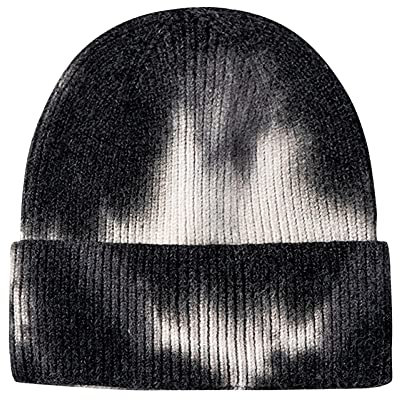 Batik-Mütze, Wolle, gestrickt, lässig, modisch, warm, Unisex, Baseballkappe, zukünftige Baseballkappe, Schwarz , Einheitsgröße
