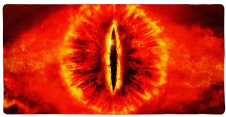 Lord of The Rings Eye of Sauron Large Gaming Mouse Pad Desk Mat with Stitched Edges, Non-Slip Base for Gamer, Home and Office, 31.5 x 15.7
