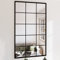 Buzaza Espejo de Pared Metal Negro 100x60 cm Espejo Pared Decorativo Espejo Recibidor Espejos De Ventana