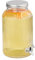 Relaxdays Dispenser in Vetro Rigato per Bevande, Erogatore 5 L con Rubinetto e Coperchio, Distributore Acqua, Bibite