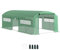 Outsunny Serra a Tunnel con 3 Porte Avvolgibili, 6 Finestrelle, Picchetti e Funi, Serra da Giardino per Orto e Piante in Acciaio Zincato e PE, 6x3x2 m, Verde