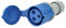Jandei - Enchufe Base Conector de Potencia, Toma industrial 2P+E 6H 200-250 Vac IP44 (Hembra Aéreo 32A)