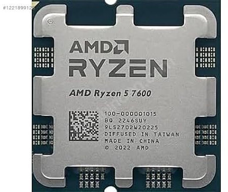 AMD Ryzen 5 7600, 3,80 GHz, 32 MB di cache, presa AM5, senza scatola, processore ventola