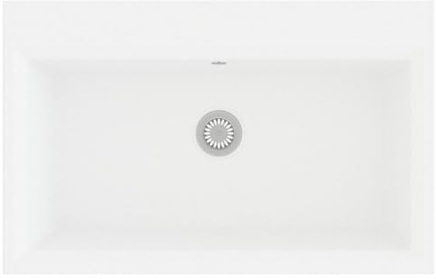 vidaXL Fregadero de cocina blanco 79 x 50 x 19 cm, granito