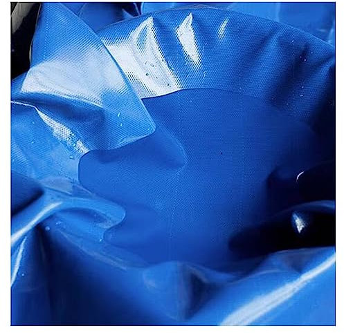 Telone di Tela Impermeabile Spesso - Copertura Pieghevole antistrappo per laghetto per Pesci, Piscina, Allevamento di Pesci e gamberetti, idroponica - Blu, 4x2x1m