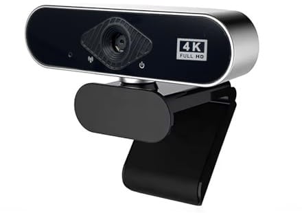 NGBFF Webcam USB 4K 8MP 30FPS, con adattatore Type-C e treppiede for streaming e videochiamate