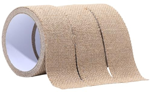 GORGECRAFT 3 Rolle 6 m Jute Leinen Dekorband 5cm Breit Selbstklebend Jute Bastelband Natürlicher Dekoraufkleber Für Scrapbooking DIY Bastelarbeiten Und Geschenkverpackungen