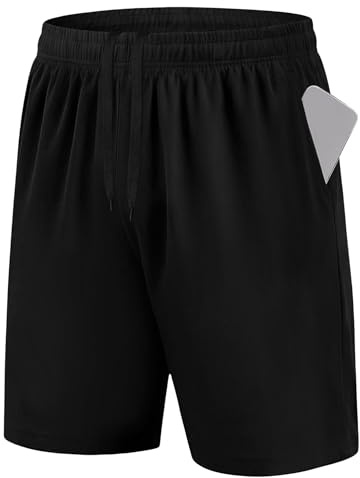 Uniexcosm Pantalones Cortos Hombre Deporte para con Bolsillo PantalóN Corto de Running Shorts,Ligeros, para Uso Diario Tenis Fitness Atletismo Entrenamiento Calzonas Deporte Hombre