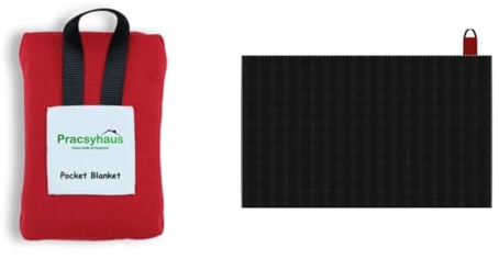 Pracsyhaus Picknickdecke Wasserdicht Sandfrei, Ultraleichte Faltbare Familien Stranddecke mit Tischdecken- & Tarp Funktion (verstärkte Ecken) für Camping, Wandern, Reise & Festival, 140x180 cm Schwarz