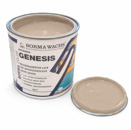BORMA WACHS GENESIS Möbellack ALL in ONE Holz Metall Kunststoff Fliessen Glass | Wasserbasiert Innen Außen | Hochdeckend | Farbton 1019 | 2,5 Liter