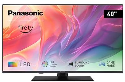 Panasonic TV-40S55AEZ, Serie S55 40 pollici Smart TV LED Full HD, 2024, Fire TV, HD Colour Engine, HDR, Alexa Voice Control, Game Mode, Media Player, Per un'Esperienza Visiva Ottimale | HD Colour Engine, HDR, Alexa Voice Control, Game Mode, Media Player, Smart TV, Serie S55