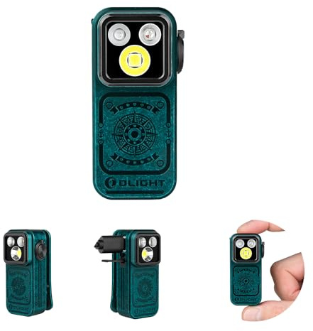OLIGHT Oclip Pro S EDC-Taschenlampe, RGB/UV/Weißlicht dimmbar, 600 LM, 80 M | Taschenlampe mit Weißlicht, UV 365nm und RGB, 600 Lumen IPX6 Wasserdicht mit vielseitigen Modi für EDC, Camping und Notfälle