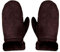 Millya Faux Fur Womens Thermal Winter Warm Gloves Sheepskin Style Mitten with Turn Back Cuff Brown(Size: One Size)