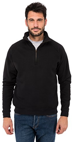 Fruit of the loom Herren Sweatshirt Zip Neck Sweat 62 - 114 - 0, Gr. Large, Schwarz (Black 36)