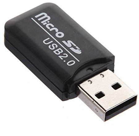 VSHOP® Clé usb lecteur micro carte sd - noir