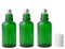 VASANA 3PCS 30ml Empty Refillable Green Glass Essential Oil Roll On Bottles Cosmetic Sample Packing Jars Pots with Metal Roller Ball And White Cap For Essential Oil Perfume