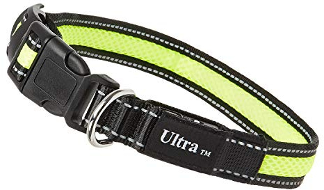 Small Green Light Up Dog Collar Flashing LED Dog Collar LED Dog Light Dog Safety Collar for Walks USB Rechargeable Dog Collar Light Adjustable Night Safety Flashing Dog Collar LED Collar Dog Colar
