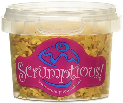 Scrumptious Gold Stars Cake Decorations, 60 g