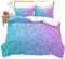 2 pièces avec Housse de Couette à Paillettes colorées,Turquoise,Bleu Sarcelle,Rose Pastel,Tendance pour Filles avec Housse de Couette à Paillettes Scintillantes,Moderne 135x200cm