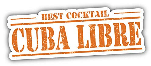 10cm! Klebe-Folie Wetterfest Made-IN-Germany Cuba Libre Cocktail-Stempel H1962 UV&Waschanlagenfest Auto-Aufkleber Sticker Decal