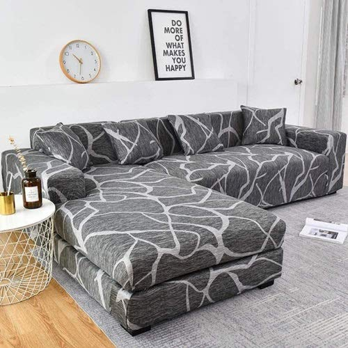 Couchbezug L Form 1/2/3/4 Sitzer,(L-förmiges Ecksofa Sofabezug sollte Zwei kaufen)L-förmiges Ecksofa mit elastischem elastische Stretch Sofa Überwürfe ( Color : E , Size : 3-Sitzer (190-230 cm) )