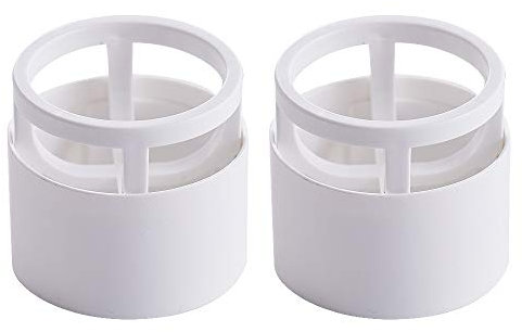 Shiwaki 2 pcs Maquillage ?ponge Blender Titulaire Voyage ?tui De Transport ?ponge Séchage Rack Stand Titulaire Oeuf Poudre Puff Séchage ?tagère Mignon (Blanc)