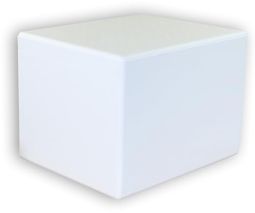 4 Thermoboxen Styropor 19,7 Liter mit Deckel - Kühlbox Styropor - Wiederverwendbarer Isolierbehälter/Transportbox | Große Styropor Kühlbox